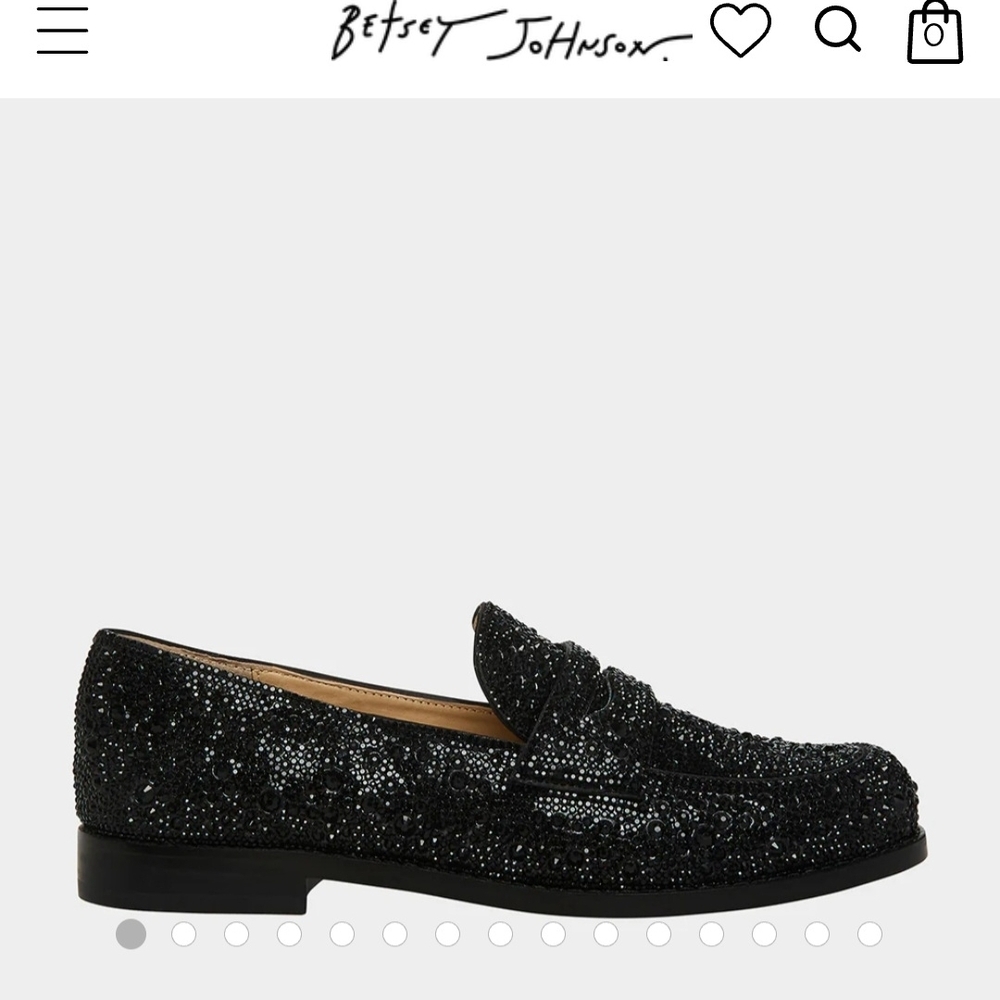 Betsey Johnson Glittering Black Loafers